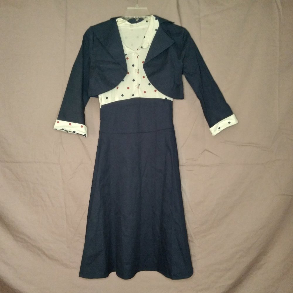 Polka Dot Dress with Jacket